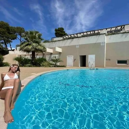 Apartament Domaine Blue Park 2 Pieces, Piscine, Jardin Prive, Climatisation, Parking Et Vue Antibes